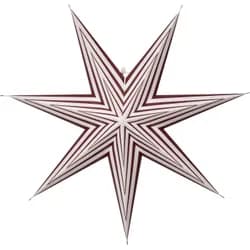 Papírová hvězda průměr 60 cm Star Trading Stripe - červená