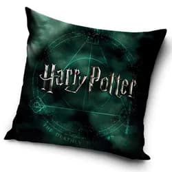 Carbotex dětský povlak na polštářek HARRY POTTER MAGIC, zeleno-černý, 40x40cm