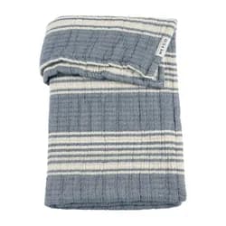 Meyco Deka z předepraného mušelínu a žakáru 100x150 - Stripe Indigo