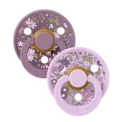 BIBS x LIBERTY Colour dudlíky z přírodního kaučuku 2ks vel. 2 - Violet Sky / Mauve