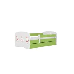 Kocot kids Dětská postel Babydreams králíčci zelená, varianta 80x180, se šuplíky, s matrací