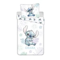Jerry Fabrics Bavlněné povlečení 140x200 + 70x90 cm - Lilo and Stitch "Ohana White"