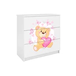 Kocot kids Komoda Babydreams 80 cm medvídek s motýlky bílá