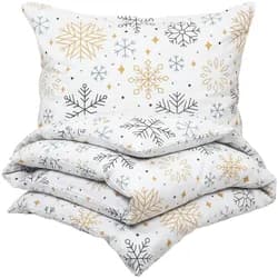 4Home Flanelové povlečení Frosty snowflakes, 140 x 220 cm, 70 x 90 cm