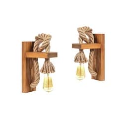 Opviq Sada 2 nástěnných lampa Ahsap smrk