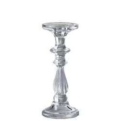 Skleněný transparentní svícen Tibo medium - Ø 10*25cm J-Line by Jolipa