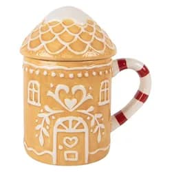 Keramický hrnek perníková chaloupka s víčkem - 13*10*15 cm / 350 ml Clayre & Eef