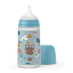 Suavinéx kojenecká láhev (M) FOREST 270ml - MODRÁ