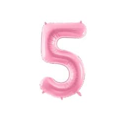 PCo Balónek fóliový "5" - růžová