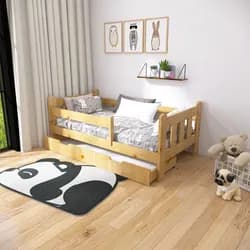 EB Dětská postel z masivu IRINA - 180x80 cm, Přírodní borovice