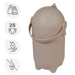 NATTOU Koš na pleny Dropy Beige 27 cm, 20l - NATTOU Koš na pleny Dropy Taupe 27 cm, 20l