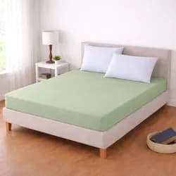 TextilCentrum Luxusní napínací mako-jersey prostěradlo s lycrou DELUXE Collection 90x200cm elastické, pistáciové