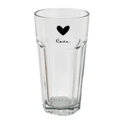 Skleněný hrneček Love - 11*8*10 cm / 200 ml Clayre & Eef