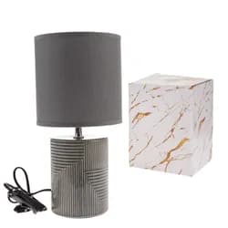Keramická stolní lampa Matrix 33 cm, šedá