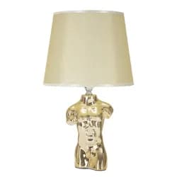 Mauro Ferretti Stolní lampa Glam Man 42,5 cm béžovo-zlatá