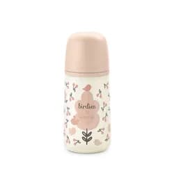 Suavinex Kojenecká láhev 270 ml M BIRDIES - růžová
