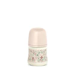 Suavinex Kojenecká láhev WONDERLAND NEW 150ml FYZIOL PRŮTOK S - růžový květ
