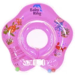 Baby Ring kruh kolem krku pro koupání miminek - 0-36 měs. růžová