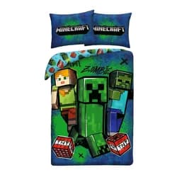 Halantex Povlečení z mikrovlákna 140x200 + 70x90 cm - Minecraft "Zombie"