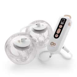 KINDERKRAFT Odsávačka mateřského mléka Double Hands-free Gentle Flow - Gold