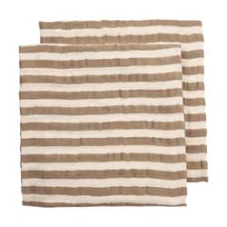 Meyco Mušelínové pleny Fat Stripe 70x70 cm 2-balení - Taupe