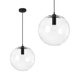 TooLight Stropní svítidlo Lassi Black 30 cm transparentní