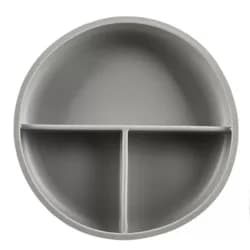 ZOPA Silikonový dělený talířek s přísavkou - Dove Grey