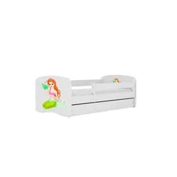 Kocot kids Dětská postel Babydreams mořská panna bílá, varianta 80x180, se šuplíky, s matrací