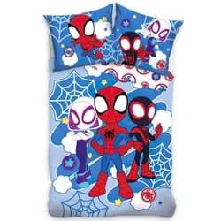 TipTrade Povlečení dětské SPIDEY ÚŽASNÍ PŘÁTELÉ, modro-bílé, mikroplyš, 140x200cm + 70x90cm