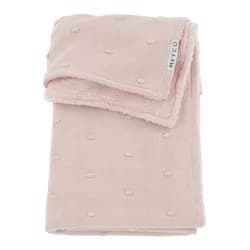 Meyco Deka Mini knots fleece - Soft pink
