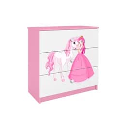 Kocot kids Komoda Babydreams 80 cm princezna a poník růžová