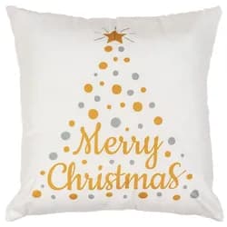 Tutumi Vánoční 3D povlak na polštář Merry Christmas I. 45x45 cm bílý