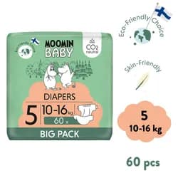 Moomin Baby 5 Maxi 10-16 kg (60 ks), eko plenky