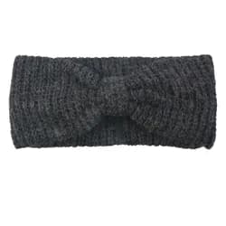 Antracitová pletená čelenka do vlasů - 10*23 cm Clayre & Eef