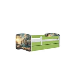 Kocot kids Dětská postel Babydreams loď zelená, varianta 80x180, se šuplíky, s matrací