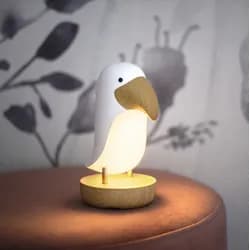 Noční LED osvětlení výška 20 cm Star Trading Tucan Bird - bílý