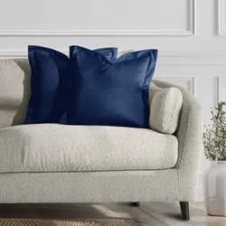 Sada 2 ks povlaků na polštáře AmeliaHome Velvet Side indigová, velikost 50x70