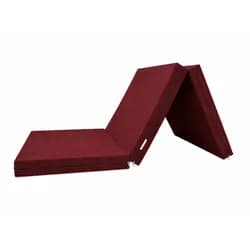 e-matrace.com Skládací matrace pro hosty 8 cm 140x195 cm, bordó (0501)
